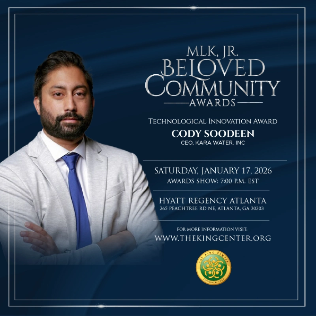 Kara Water CEO Cody Soodeen Honored by The King Center